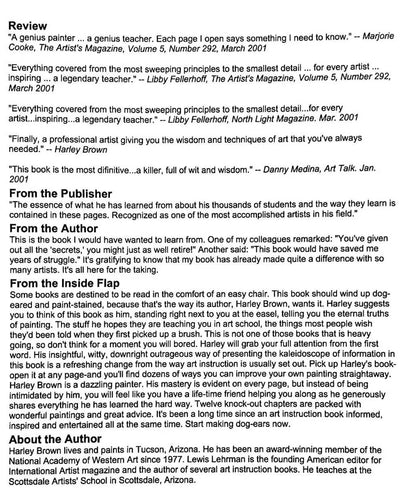 Harley Brown: Eternal Truths For Every Artist Softcover Book