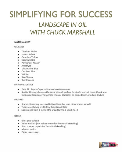 Chuck Marshall: Simplifying For Success - Landscape In Oil