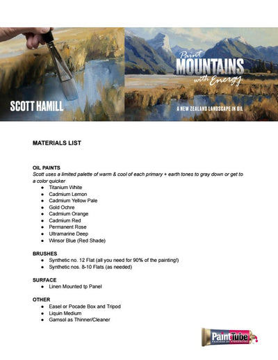 Scott Hamill: PAINT MOUNTAINS WITH ENERGY - A New Zealand Landscape in Oil