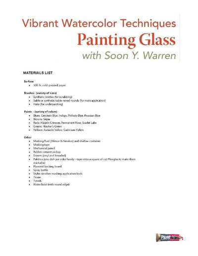 Soon Y. Warren: Vibrant Watercolor Techniques - Painting Glass