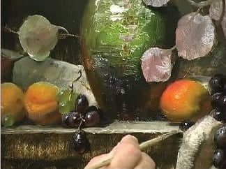 Jeff Legg: Green Bottle with Apricots